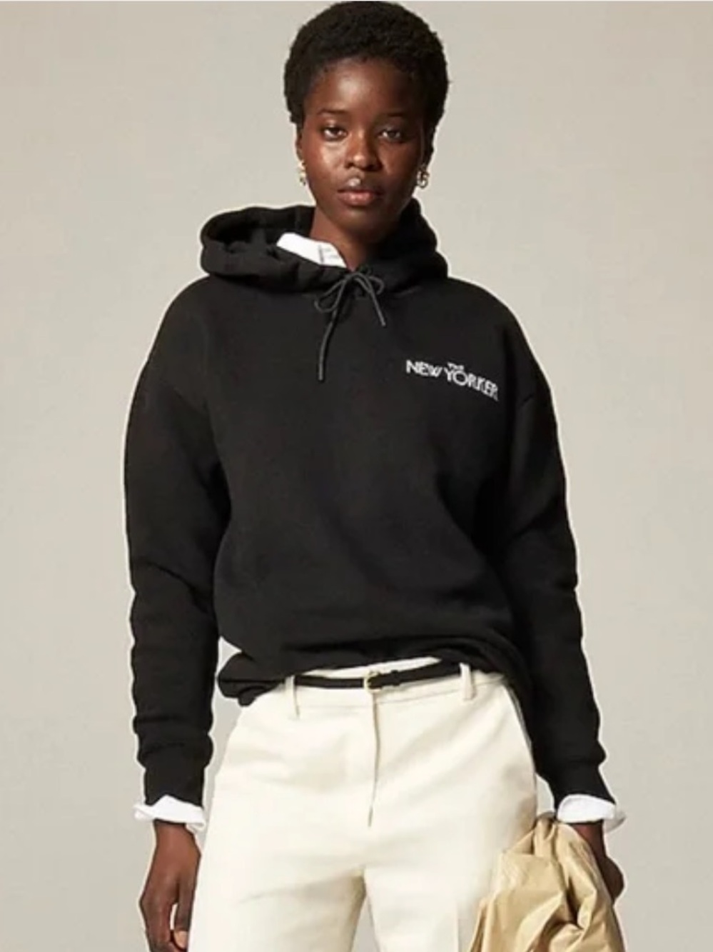 J. Crew Black New Yorker Hoodie
